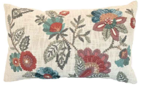 Autumn floral cushion W
